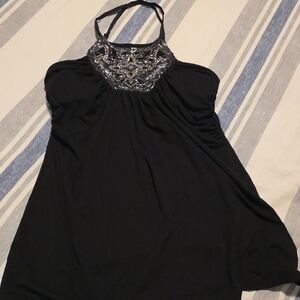 White House Black Market Black Halter Top